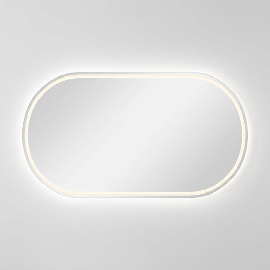Oval LED Bathroom Mirror, 55"X28" Backlit Mirror with Lights | Frameless Lighted Vanity Mirror, 3 Colors Adjustable, Memory, Anti-Fog, Shatter-Proof, IP65 Waterproof, Horizontal/Vertical — Studio Shot