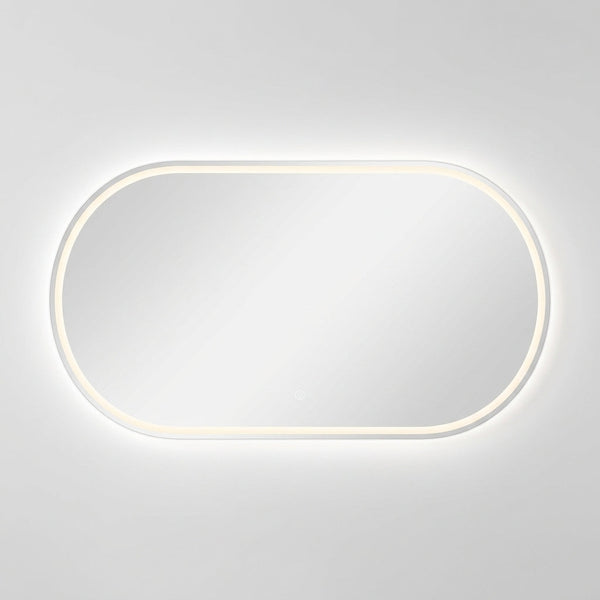 Oval LED Bathroom Mirror, 55"X28" Backlit Mirror with Lights | Frameless Lighted Vanity Mirror, 3 Colors Adjustable, Memory, Anti-Fog, Shatter-Proof, IP65 Waterproof, Horizontal/Vertical — Studio Shot