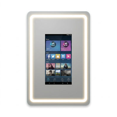 Smart Bathroom Mirror Built to Enhance Daily Routines, Touch Screen Display, Waterproof LED Lighting, Tempered Glass