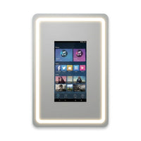 Smart Bathroom Mirror Built to Enhance Daily Routines, Touch Screen Display, Waterproof LED Lighting, Tempered Glass — Studio Shot