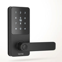 Smart Lock, 5-In-1 Smart Door Knob, Fingerprint Deadbolt with App Control, Bluetooth Smart Lock, Keyless Entry Door Lock with Handle, Biometric Door Lock, Keypad Digital Door Lock for Front Door — Studio Shot