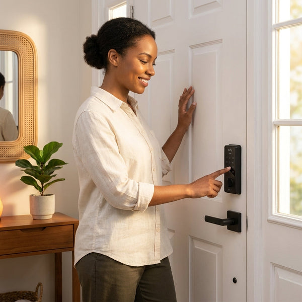 Smart Door Lock Built to Secure Your Home, WiFi Connected, Keyless Entry, App Control, Voice Assistant