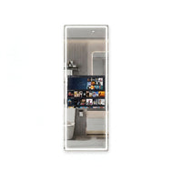 Vertical Smart Mirror Touch Screen Bathroom Vanity Waterproof Tempered Glass Rectangle Mirror with Apps LED Lighting Makeup — Studio Shot